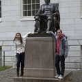 315-0570 Posing with Statue of John Harvard.jpg